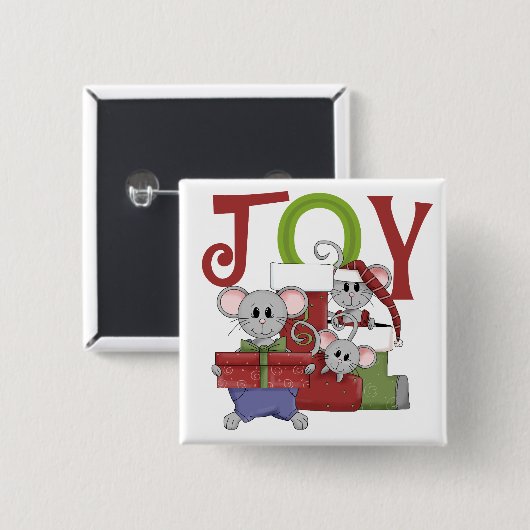Mice JOY Weihnachtsgeschenke T - Shirt Button (Vorne & Hinten)