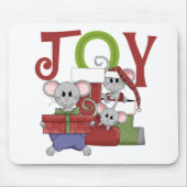 Mice JOY Weihnachtsgeschenke T - Shirt Mousepad (Vorne)