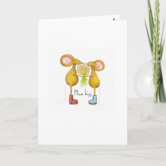 Mice Kiss Karte (Vorderseite)
