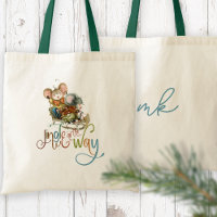 Mice Sleigh Initials Jingle All The Way Glitzer