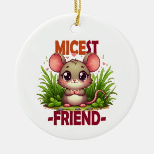 Micest Friend lustige Puppe Niedlich Baby Maus Car Keramik Ornament