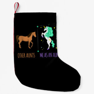 Mich als Tante oder Tante des Pferdes Einhorn-Gesc Kleiner Weihnachtsstrumpf