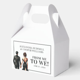 MICH AN WIR | Schwarz und Weiß elegant Geschenkschachtel