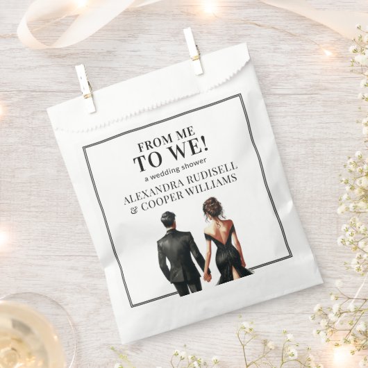 MICH AN WIR | Schwarz und Weiß elegant Geschenktütchen (Ausgeschnitten)