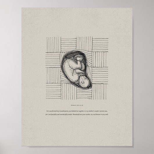 Mich in der Frau meiner Mutter gegossen - Psalm 13 Poster (Vorne)