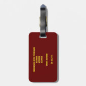 MICH! Mädchen Maroon Gold Volleyball Geschenke! Gepäckanhänger (Rückseite vertikal)