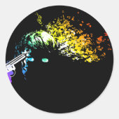 mich sanft töten runder aufkleber (Vorderseite)