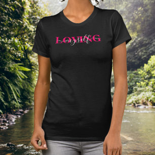 Mich selbst lieben Selbstwert rosa weiße Typografi T-Shirt