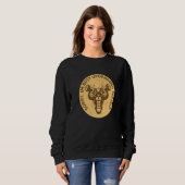 Mich selbst verbessern Gym Bro Minotaur Sweatshirt (Vorne ganz)