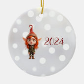 Mich Teen Weihnachts-Elf-Keramik Ornament (Vorne)