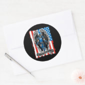 Michael Angel verteidigt uns im Kampf Runder Aufkleber (Umschlag)