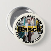 Michael Basch für Bürgermeister Button (Vorne & Hinten)