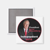 Michael BLOOMBERG 2016 Square Magnet (Vorderseite/Rückseite)