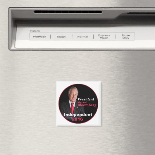 Michael BLOOMBERG 2016 Square Magnet (In Situ (Geschirrspüler))