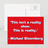 Michael Bloomberg Zitat Postkarte (Vorne/Hinten)