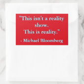 Michael Bloomberg Zitat Rechteckiger Aufkleber (Tasche)