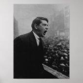 Michael Collins spricht vor einer Dubliner Mauer - Poster (Vorne)