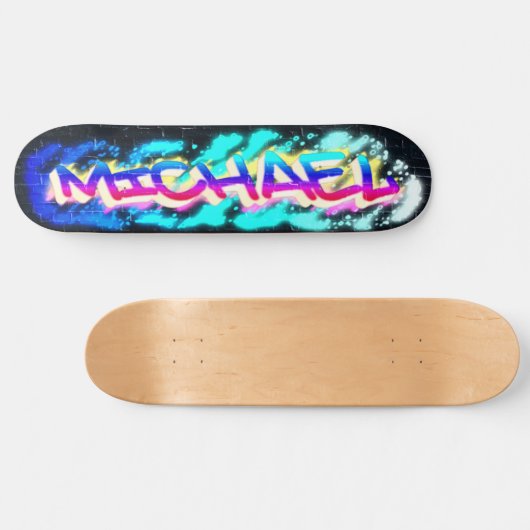 MICHAEL Customized Graffiti Skateboard (Horizontal)
