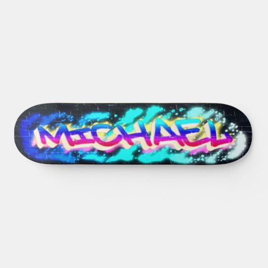 MICHAEL Customized Graffiti Skateboard (Horizontal)