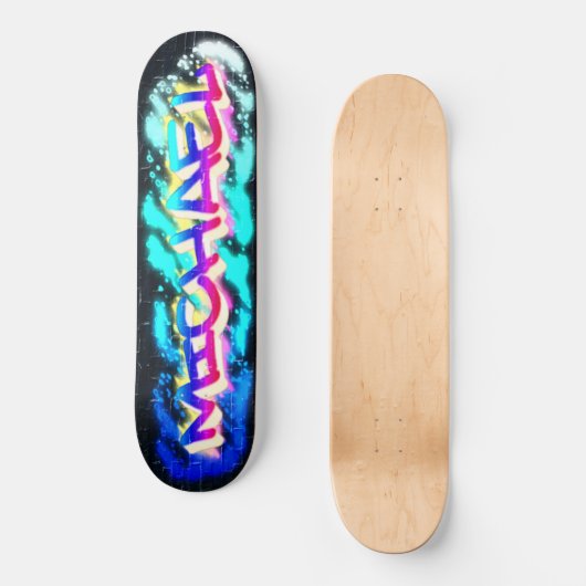 MICHAEL Customized Graffiti Skateboard (Vorderseite)