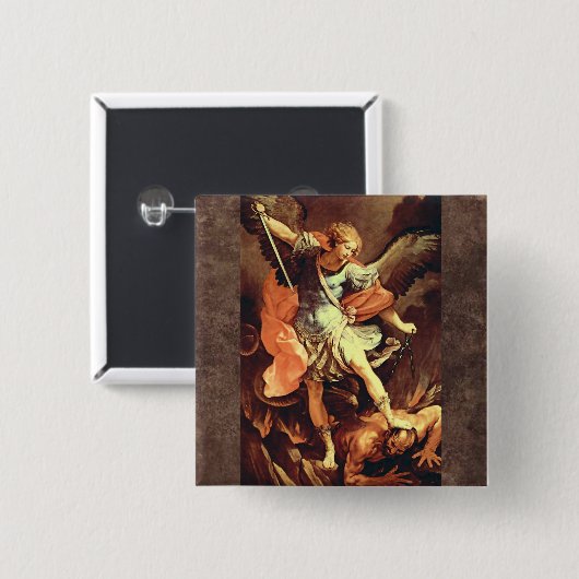 Michael der Erzengel Button (Vorne & Hinten)