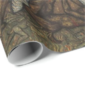 Michael der Erzengel mit dem Teufel, Rote Drachen Geschenkpapier (Rolleneckpunkt)