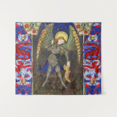 Michael der Erzengel mit dem Teufel, Rote Drachen Wandteppich (Vorderseite (Horizontal))