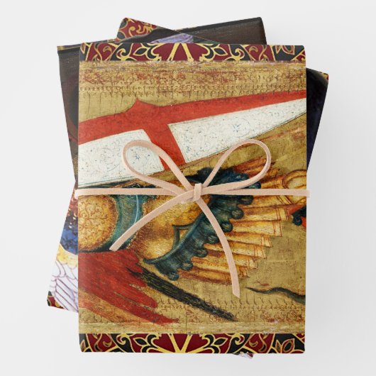Michael der Erzengel von Fra Angelico, Zurbaran Geschenkpapier Set (Beispiel)