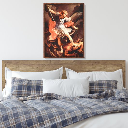 Michael der Erzengel von Reni Good vs Evil Leinwanddruck (Insitu (Schlafzimmer))