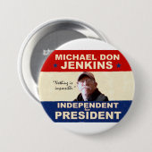 Michael Don Jenkins für Präsidenten 2012 Button (Vorne & Hinten)