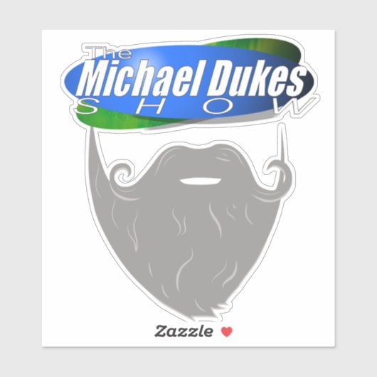 Michael Dukes Show - Beard-Logo Aufkleber (Blatt)