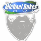 Michael Dukes Show - Beard-Logo Aufkleber (Vorderseite)