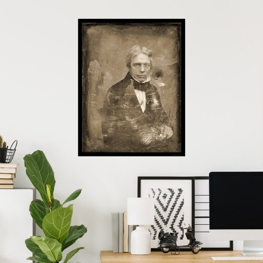 Michael Faraday Daguerreotype 1845 Poster (Heimbüro)