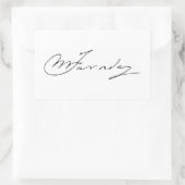 Michael Faraday Signatur Rechteckiger Aufkleber (Tasche)