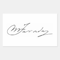 Michael Faraday Signatur