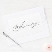 Michael Faraday Signatur Rechteckiger Aufkleber (Umschlag)