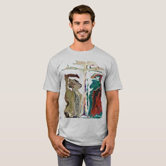 "Michael gegen Satan" durch Michael Crozz T-Shirt (Vorne ganz)