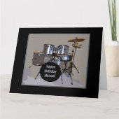 Michael Happy Birthday Drums Card Karte (Vorderseite)