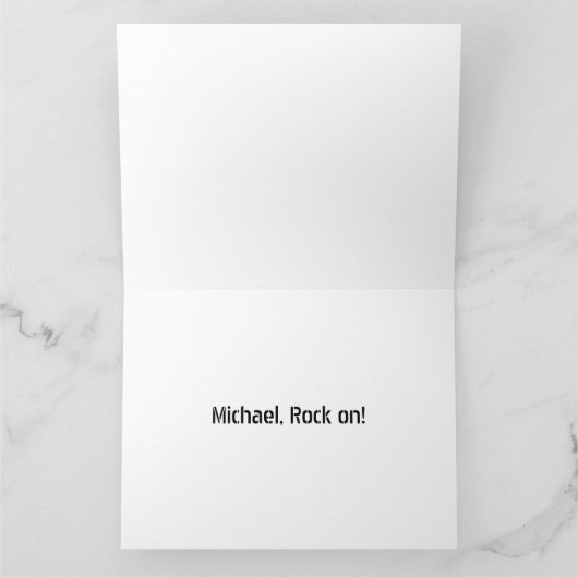 Michael Happy Birthday Drums Card Karte (Innenseite)