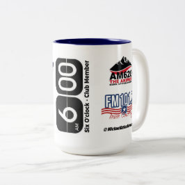 Michael-Herzöge Show - 6 Uhr-Verein-Tasse 15oz Zweifarbige Tasse