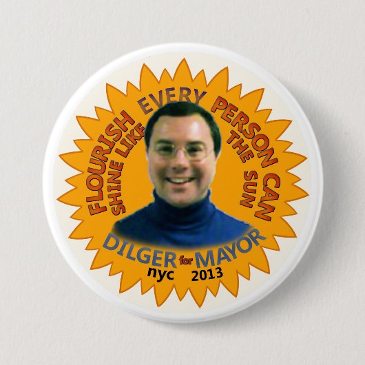 Michael J. Dilger für NYC Bürgermeister 2013 Button (Vorderseite)