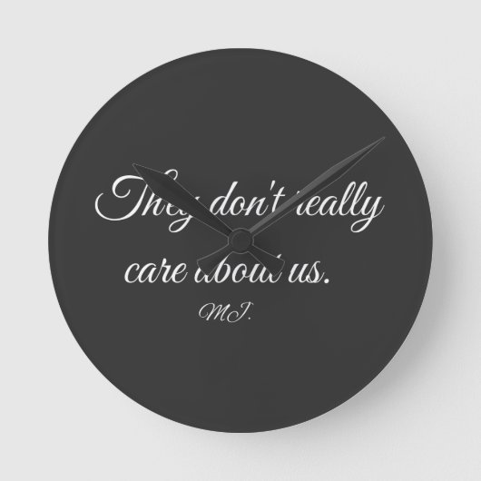 Michael Jackson lyrics Runde Wanduhr (Vorderseite)