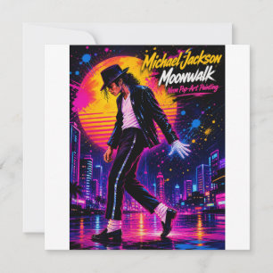 Michael Jackson Moonwalk King of Pop Retro-Tribut Feiertagskarte