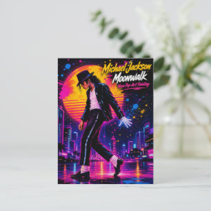 Michael Jackson Moonwalk King of Pop Retro-Tribut Feiertagspostkarte