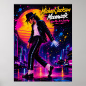 Michael Jackson Moonwalk King of Pop Retro-Tribut Poster (Vorne)