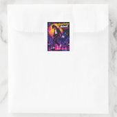 Michael Jackson Moonwalk King of Pop Retro-Tribut Quadratischer Aufkleber (Tasche)