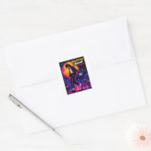 Michael Jackson Moonwalk King of Pop Retro-Tribut Quadratischer Aufkleber (Umschlag)