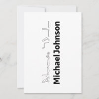 Michael Johnson Name mit Hieroglyphen Kunst