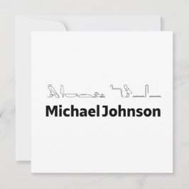 Michael Johnson Name with Hieroglyphs Art Feiertagskarte