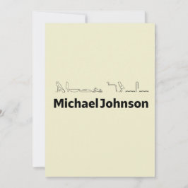 Michael Johnson Translated into Hieroglyphs Feiertagskarte